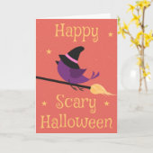 Enge Halloween Kaart (Gele Bloem)