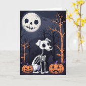Enge Halloween Kaart (Gele Bloem)