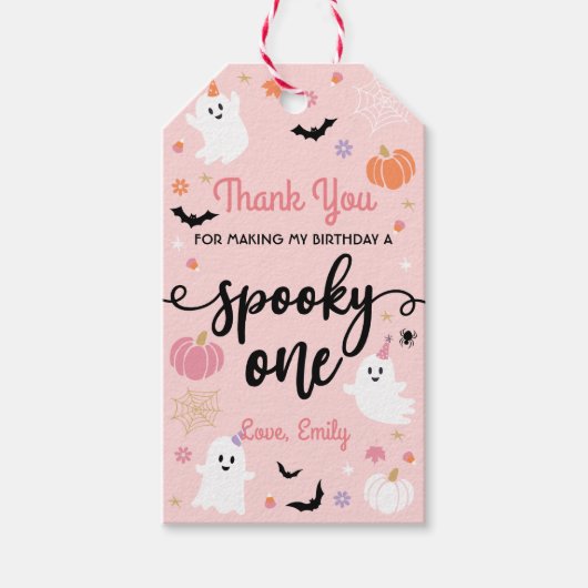 Enge Halloween Kabouter 1e Verjaardag Cadeaulabel (Voorkant)