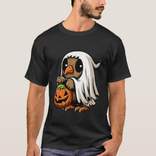 Enge Halloween Kiwi Vogel Geest Griezeld Zakje Sno T-shirt