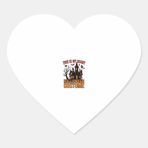 Enge Halloween Kostuum Geest Huis Vintage T-shirt Hart Sticker