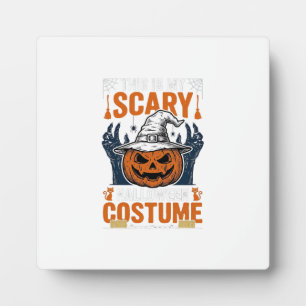 Enge Halloween Kostuum Pompoen Heksenhoed Shirt_1 Fotoplaat