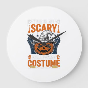 Enge Halloween Kostuum Pompoen Heksenhoed Shirt_1 Grote Klok