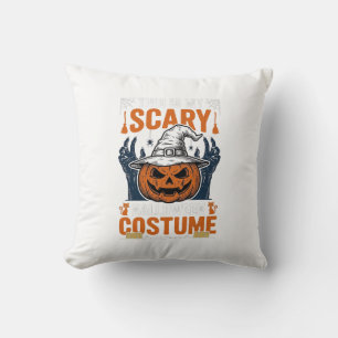 Enge Halloween Kostuum Pompoen Heksenhoed Shirt_1 Kussen