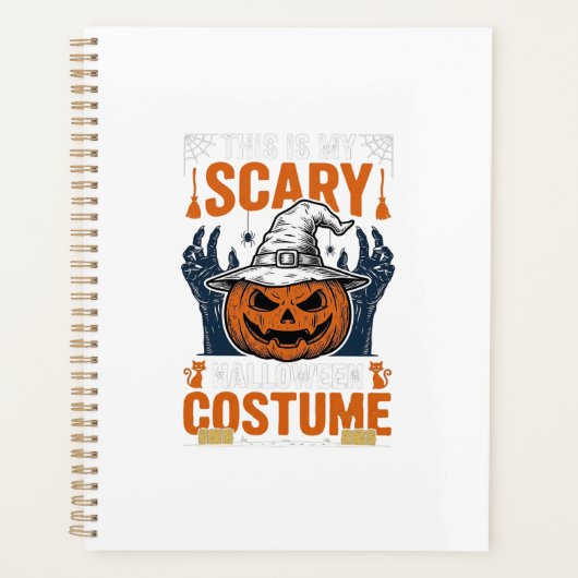 Enge Halloween Kostuum Pompoen Heksenhoed Shirt_1 Planner (Voorkant)