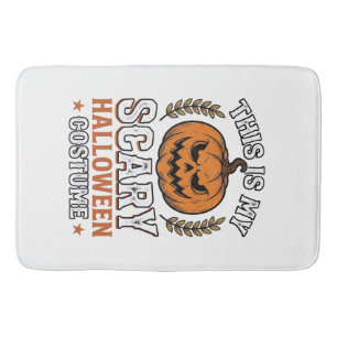 Enge Halloween Kostuum Pompoen Vintage Vector Ontw Badmat
