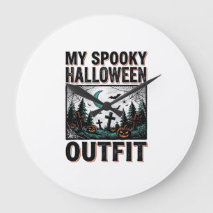 Enge Halloween-kostuum vintage begraafplaats T-shi Grote Klok