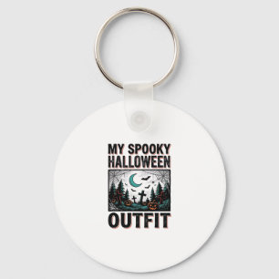 Enge Halloween Kostuum Vintage Kerkhof T-shirt_1 Sleutelhanger