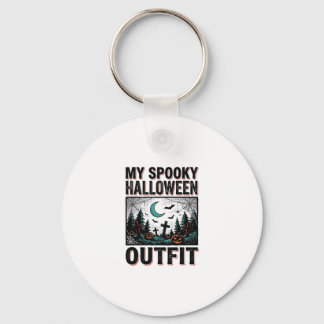 Enge Halloween Kostuum Vintage Kerkhof T-shirt_1 Sleutelhanger