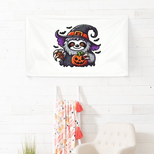 Enge Halloween Luiaard Heks Pet Kostuum Spooky Zee Spandoek (Insitu)
