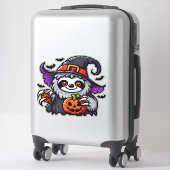 Enge Halloween Luiaard Heks Pet Kostuum Spooky Zee Sticker (Koffer)