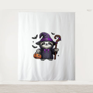 Enge Halloween Luiaard Heks Pet Kostuum Spooky Zee Wandkleed