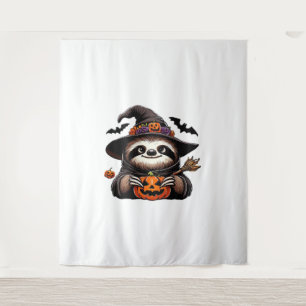 Enge Halloween Luiaard Heks Pet Kostuum Spooky Zee Wandkleed