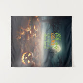 Enge Halloween pompoen patch Wandkleed (Voorkant (horizontaal))
