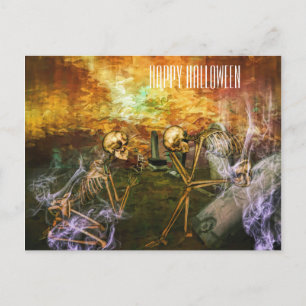 Enge Halloween-schedel Briefkaart
