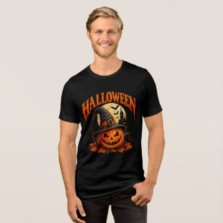 Enge Halloween T-Shirt – Pompoen, Vleermuizen & Sp