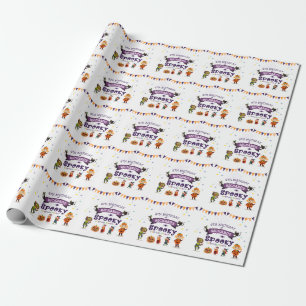 Enge Halloween verkleed kinderverjaardagsfeestje Cadeaupapier