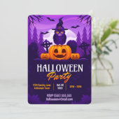 Enge Halloweenfeest Kaart (Staand voorkant)