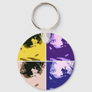 Enge Halloweenhuis Sleutelhanger