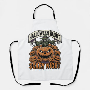 Enge Halloweenpompoenen Vintage Gravure Shirt A Schort