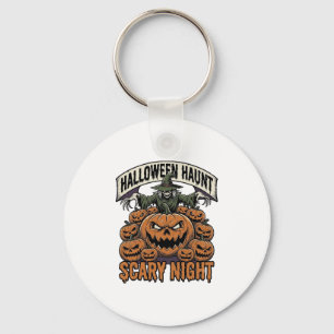 Enge Halloweenpompoenen Vintage Gravure Shirt A Sleutelhanger