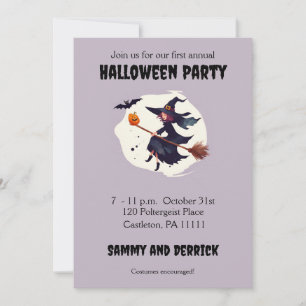 Enge Heks Halloween Feest Uitnodigingen