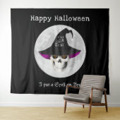 Enge heks Halloween-feestje Wandkleed (In Situ (horizontaal))