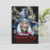 Enge Heks Halloween Kaart (Staand voorkant)