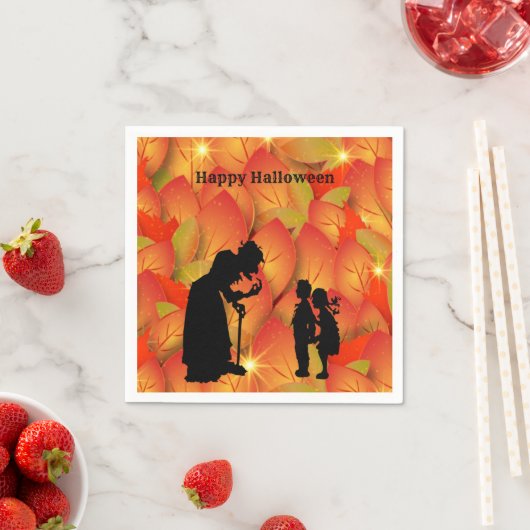 Enge heks Halloween papieren servetten (Insitu)