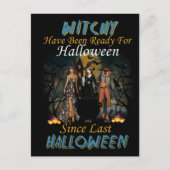 Enge Heksen Halloweenfeest Briefkaart (Voorkant)
