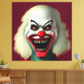 enge horror portret lelijk monster Halloween Canvas Afdruk (Insitu (Woonkamer))