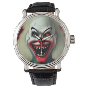 enge horror portret lelijk monster Halloween Horloge