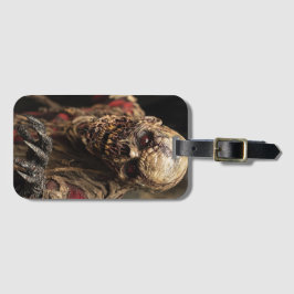 Enge horror schedel demon bagagelabel