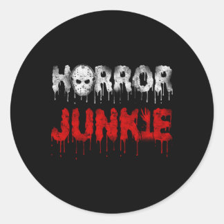 Enge horrorfilm Hockey Junkie Ronde Sticker