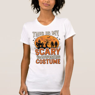 Enge Houtbewerking Kostuum Halloween Vintage Ontwe T-shirt
