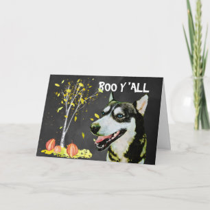 Enge Husky Halloween Kaart