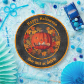 Enge Jack- O'-Lantern Gepersonaliseerde Halloween Papieren Bordje (Feest)