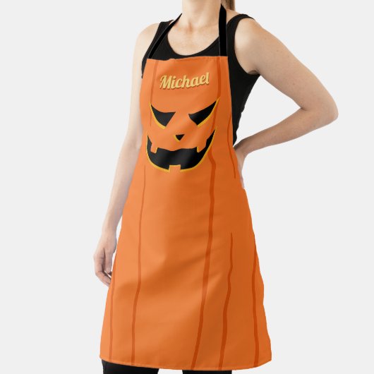 Enge Jack O' Lantern Halloween All-Over Print Schort (Insitu)