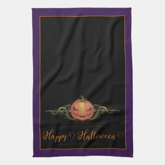 Enge Jack-o-Lantern Halloween | PAARSE Theedoek (Verticaal)