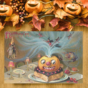 Enge Jack-O-Lantern met Heksen & Duivels Tissuepapier