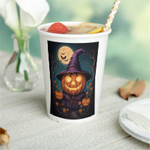 Enge Jack O'Lantern Paper Cups Halloween Party