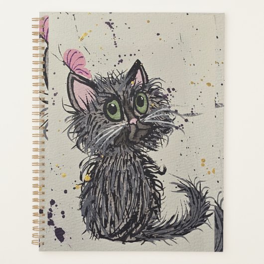Enge Kat Notebook Planner (Voorkant)