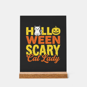 Enge Kattenvrouw Halloween-ontwerp_1 Acryl Bord