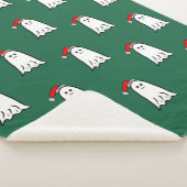 Enge Kerstspook met Santa Hat Sherpa Deken (3/4)