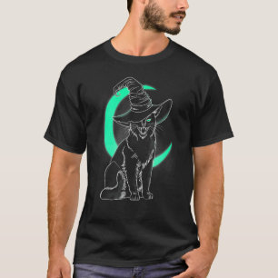 Enge Kitten Heksenhoed Halloween Kat 1 T-shirt