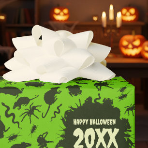 Enge Kruipers Gelukkig Halloween Voeg Het Jaar Toe Cadeaupapier