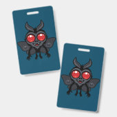 Enge Kute Cryptid Mothman Monster Badge (Voor- en achterkant)