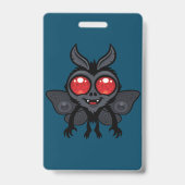 Enge Kute Cryptid Mothman Monster Badge (Achterkant)