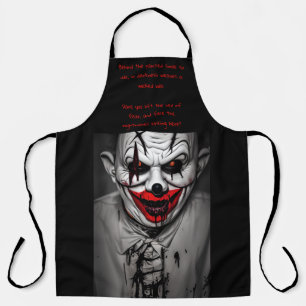 Enge Kwaad Glimlachende Clown & Quote Schort