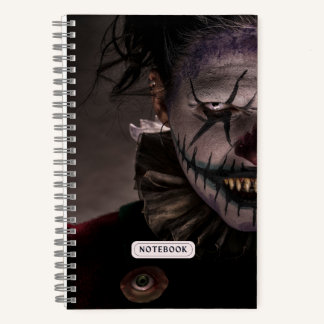 Enge kwaadaardige clown horror notitieboek